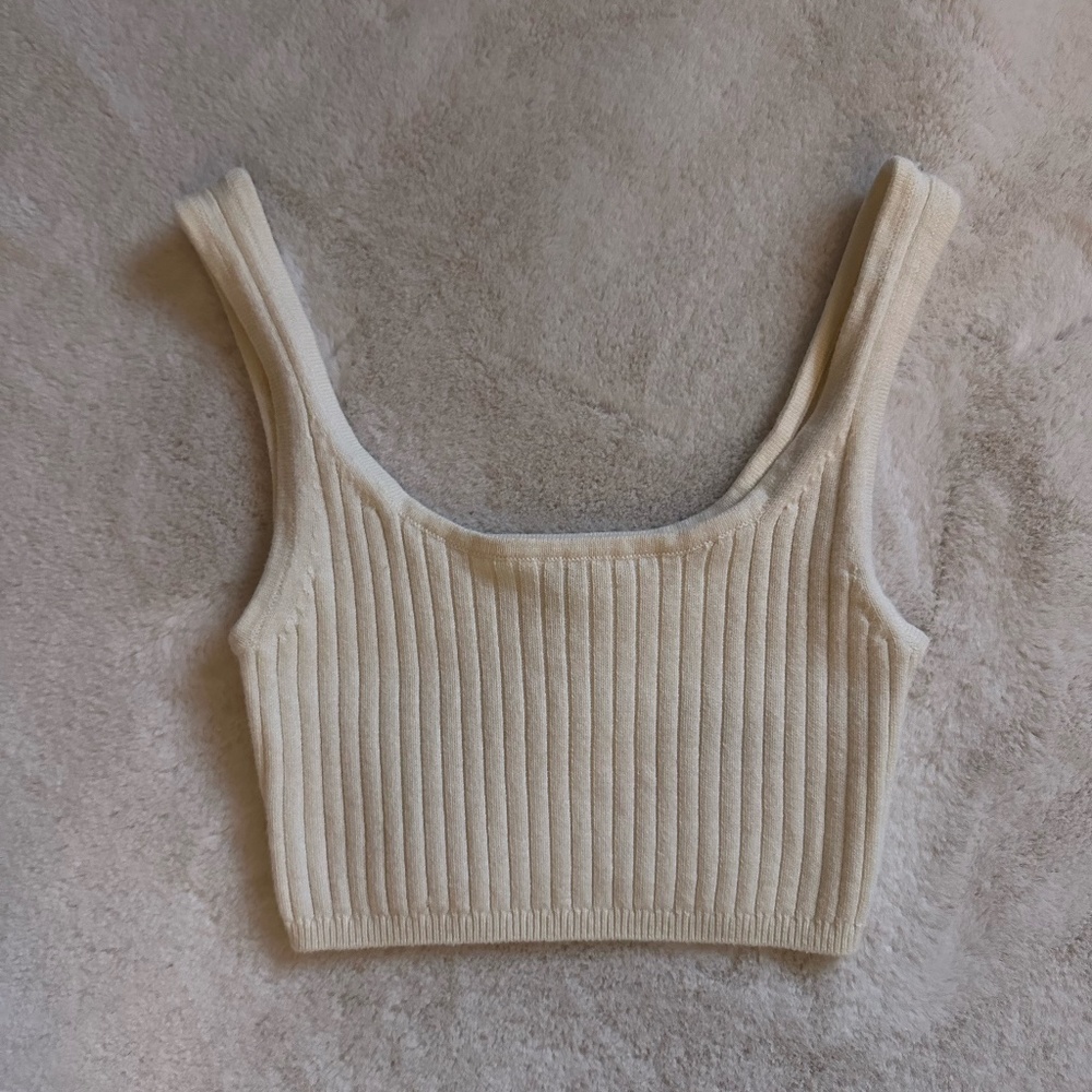 Aritzia Birch Cropped Tank Top